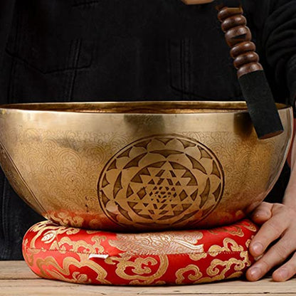 Copper Bowl Tibetan Singing Bowls Meditation Sound Bowl Handmade Bowl Sound Bowl Yoga Healing Copper Bowl Meditation Bowl Ornaments Bowl,C - color: C