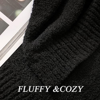 bearberry Super Soft Fluffy Throw Blanket Lightweight Cozy Warm Throw Blankets for Couch Bed Sofa All Season (Black, 53”x71”) - color: Black, size: Throw XL(53″x71″)