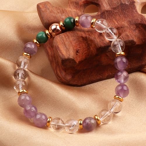 KSQS Healing Stone Bead Bracelet for Women, Natural Gemstones Balance Protection Bracelet, Spiritual Crystal Beads Bracelet Anxiety Relief with Meaning Card - style: Pain Relief