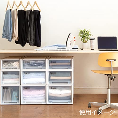 天馬 衣装ケース フィッツケース 押入れ用 ディープ カプチーノ 幅39×奥行74×高さ30cm