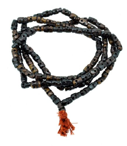 Tibetan 108 Zen Buddhist Yak Bone Prayer Beads Mala Necklace
