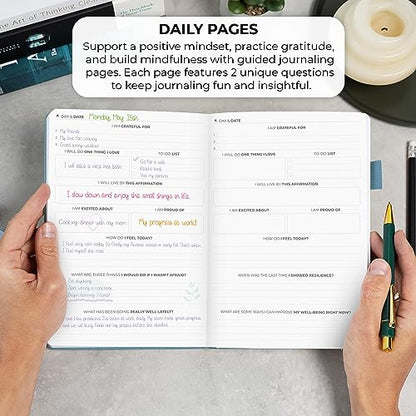 Clever Fox Self-love Journal – Guided Self-Discovery Log for Self-care, Reflection & Self-help, Mental Health, Gratitude & Mindfulness (Aquamarine) - color: Aquamarine