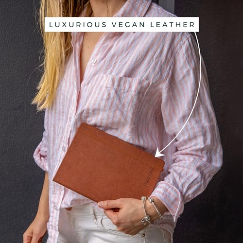 Stone Paper Ruled Notebook Premium A5 Hardcover Vegan Leather Journal | 160 Pages | Premium Quality Executive Notebook For Men and Women |Comes With Gift Box Water Proof Notebook Cinnamon - color: Cinnamon Brown