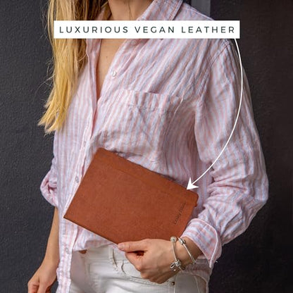 Stone Paper Ruled Notebook Premium A5 Hardcover Vegan Leather Journal | 160 Pages | Premium Quality Executive Notebook For Men and Women |Comes With Gift Box Water Proof Notebook Cinnamon - color: Cinnamon Brown