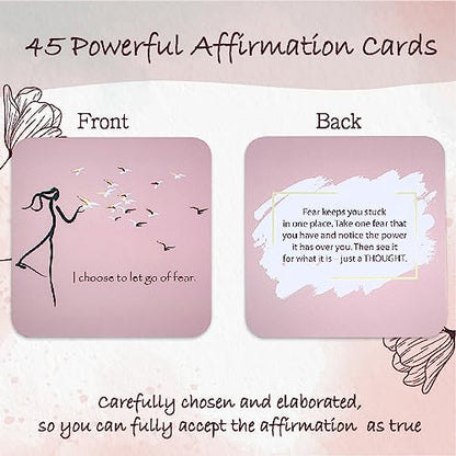 Ariond Positive Affirmation Cards for Women | Happier Me Inspirational Deck For Meditation & Gratitude | Daily Motivational & Mindful Prompts | Intentional Gift For Yoga and Spirituality