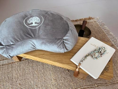 Meditation Cushion - Premium Yoga Buckwheat Bolster - Gifts for Women - Self Care Gift - Anxiety Relief Items - Meditation Floor Pillow - Meditation Kit
