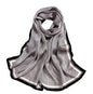 100% Mulberry Silk Long Scarf for Women Large Shawls for Headscarf and Neck- Oblong Hair Wraps with Gift Packed - color: Check-earth Tone