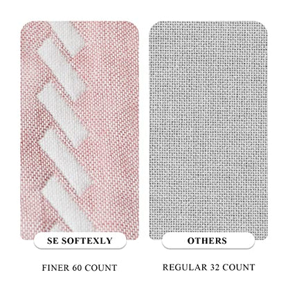 SE SOFTEXLY Muslin Blanket Throw 50x60, Jacquard Summer Cooling Blanket Cozy Organic Egyptian Cotton Bed Spread for Bed Couch Breathable Lightweight Keep Body Cool for Hot Sleepers - color: Vertical Pink