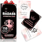 HIONXMGA Badass Affirmation Cards for Women, 60 Double Sided Inspirational and Motivational Cards, 118 Unique Positive Quotes for Daily Self Care, Empowering Gifts for Women, Friends & Coworkers