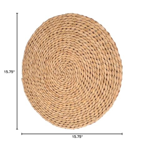 PRETYZOOM Thickened Woven Yoga Meditation Cushion Pad for Outdoor Picnics Natural Straw Floor Mat Comfortable Seating for Home and Garden Use Thick