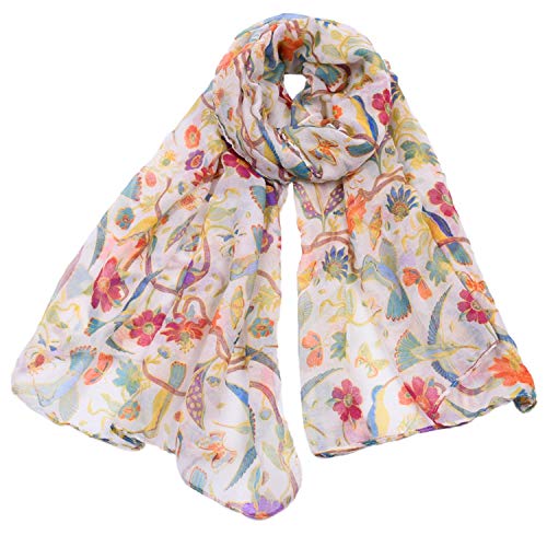 Women's Cotton Scarves Lady Light Soft Fashion Solid Scarf Wrap Shawl - color: Z-bird White
