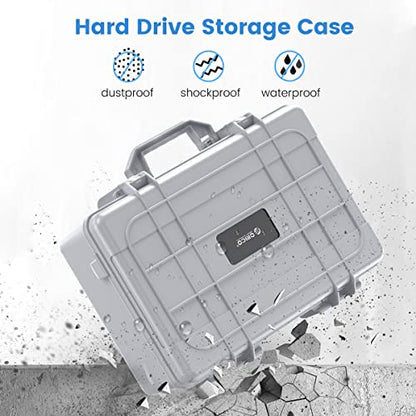 ORICO Hard Drive Case 3.5inch 20-Bay HDD/SSD Multi-Protection Storage Suitcase with Foam Hard Case Shockproof Anti-Static MoistureProof Carrying Box-PSC L20