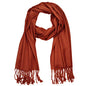 Falari Women's Soft Solid Color Pashmina Shawl Wrap Scarf, for Wedding, Bridesmaid Gifts, Evening Dress - color: Rust