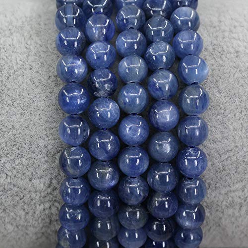 Keleny Blue Kyanite Crystal 6mm Round Beads Rock Yoga Stretch Bracelet 7 Inch Unisex