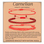 QOGIR Handmade Healing Bracelet,6mm Natural Gem Stone Bracelet rope bracelet - color: Carnelian( Vitality and Energy), size: 4mm