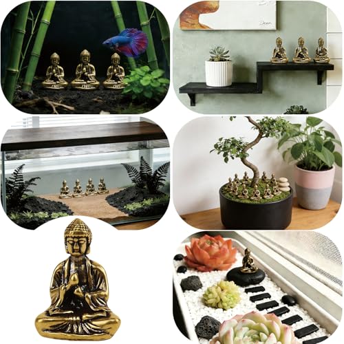 6 Pcs Mini Buddha Figures，Small Buddha Statue
