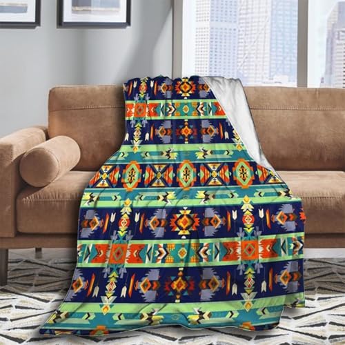 Adults Men Women Extra Soft Blankets, Abstract Geometric Ethnic Tribal Style Keep Warm Throw Blankets Oversized Wearable Blanket, Office Blankets - color: Pattern 14, size: 60x80inch-adults