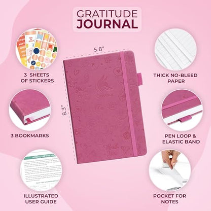 Clever Fox Gratitude Journal – Happiness, Positivity & Affirmation Daily Journal – Inspirational Daily Notebook – 3 Months, A5 (Violet Blossom) - color: Violet Blossom, size: A5 (5.8″ x 8.3″)