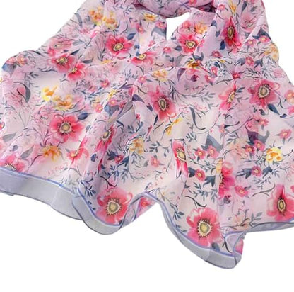 Pokeedioty Scarfs for Women Lightweight Fashion Scarves Elegant Floral Pattern Sheer Scarfs Sunscreen Shawls Wraps - color: P 071