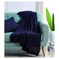 VCNY Home - Throw, Soft & Cozy Cotton Blanket, Cable Knit Home Decor (Dublin Navy, 50" x 70") - color: Navy