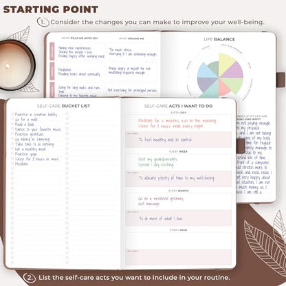 Clever Fox Self-Care Journal – Daily Reflection Notebook – Mental Health & Personal Development Planner, Meditation & Mood Log, A5 (Dark Terracotta) - color: Dark Terracotta, size: A5 (5.8'' x 8.3'')