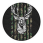 Modern Round Area Rug, Non-Slip Machine Washable Kitchen Office Circle Rug, Room Sofa Yoga Soft Round Carpet Compatible with Deer Camo Camouflage American Flag Hunting Black 24inch(60cm) - color: Color597, size: 24inch(60cm)