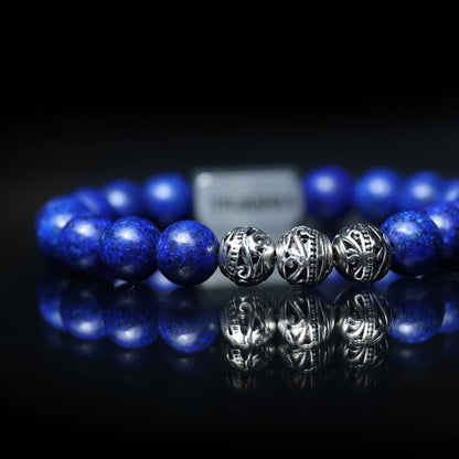 Tigranes Premium Natural Stone Bracelet Collection – Handmade Gemstone Jewelry in Luxury Branded Gift Box - style: Lapis Lazuli
