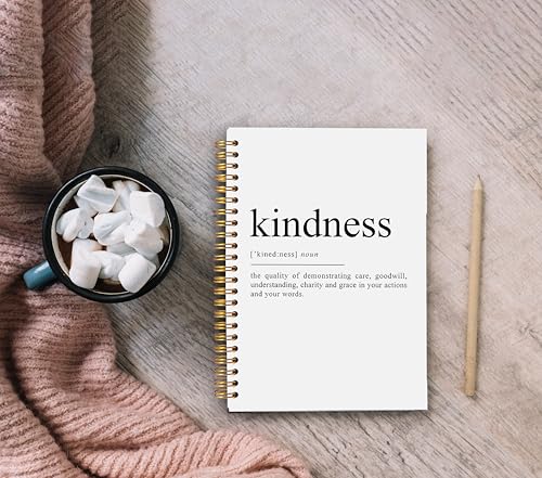 Kindness Definition Inspirational Notebook, Kindness Gifts, Motivational Journal for Women Men, Inspirational Spiral Notebooks 5.5x8.3 Inch - color: 16-explanation-notebook