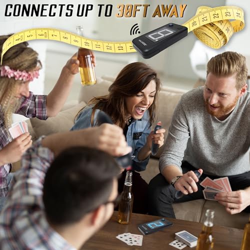 Digital Energy Wireless Handheld Game Buzzer System - Console Displays First Buzz-in - Great for Jeopardy, Family Feud, Trivia and Buzzer Games - 4 Joystick Buzzers - size: 4 Player