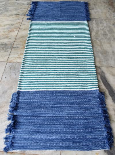 Natural herbs infused Organic Cotton yoga mat for meditation, Pilates, fitness, prayer| Hand-woven, Anti-slip back| No Synthetic or chemical