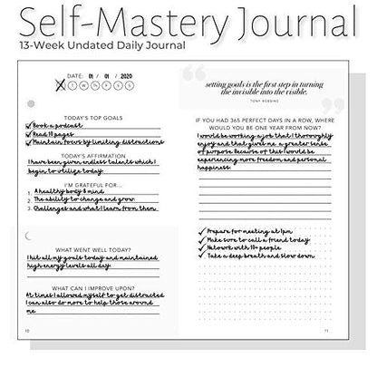 Self-Mastery Journal for Men - Gratitude Journals – 5 Minute Journal - Reflection Manifestation Journals for Mindfulness – Self Care Journal – Goal / Guided Gratitude Journal for Women & Men - color: Ocean Blue