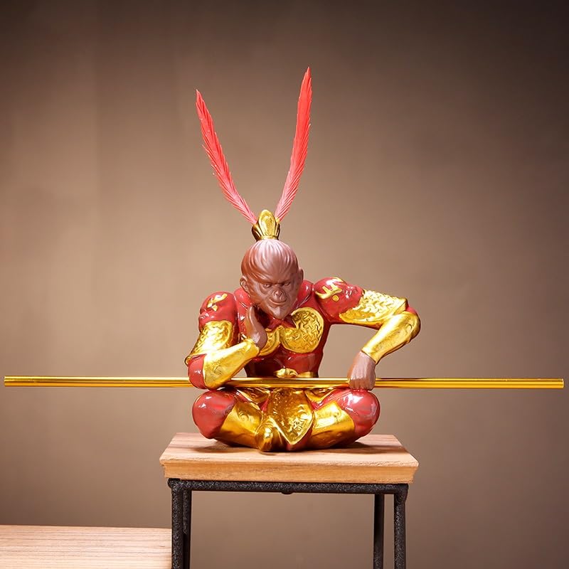 Desktop Decoration Home Decor Chinese Zen Buddhist Statues Creative Porch Living Room Display Stand Mythological Figures Ornaments Zen Coffee Table Decor Desk Accessories