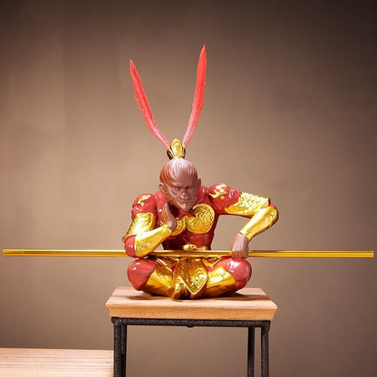 Desktop Decoration Home Decor Chinese Zen Buddhist Statues Creative Porch Living Room Display Stand Mythological Figures Ornaments Zen Coffee Table Decor Desk Accessories