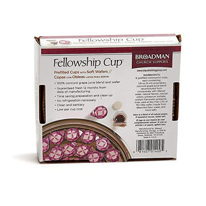Broadman Church Supplies Pre-filled Communion Fellowship Cup, Juice and Wafer Set, 6 Count (Pack of 2) - size: 6 Count (Pack of 2)