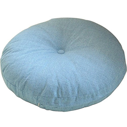 Solid Color Circular Yoga Bolster Zafu Meditation Tatami Cushion (Sky Blue, 17.7")