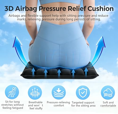 SondlorTravel Cushion Airplane Seat,Portable Air Cushion for Travel, Airplane Long Flights, Office, Car & Wheelchair