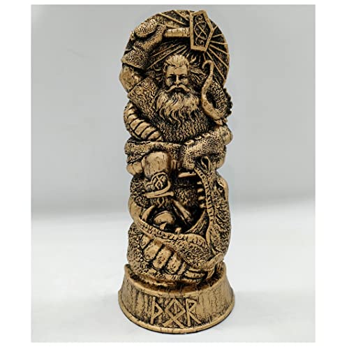 Thor Statue Norse Gods Statues Viking God Resin Decor Norse Mythology Gifts Figurines Scandinavian Pantheon Ornaments Home Table Decorative - color: Thor