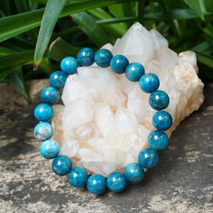 Single-pack of pure gemstone bracelets… - color: 10MM-Blue-Apatite