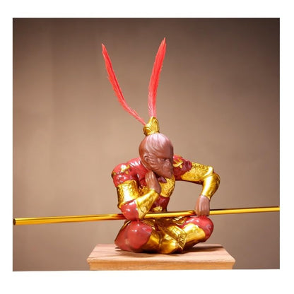 Desktop Decoration Home Decor Chinese Zen Buddhist Statues Creative Porch Living Room Display Stand Mythological Figures Ornaments Zen Coffee Table Decor Desk Accessories