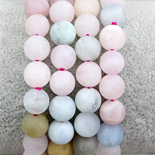 Keleny Gem Semi Precious Gemstones 8mm Round Beads Crystal Stretch Bracelets 7 Inch Unisex - color: Pink