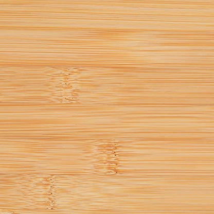Relaxdays Storage Box, Stackable, Handles, H x W x D: 14 x 30 x 20 cm, Bamboo, Natural