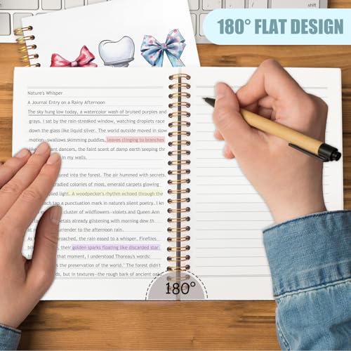 WUCHJ Dentist Gifts Notebook, Dental Hygienist Assistant Gifts Journal, Coquette Bow Dental Spiral Notebook Journal for Note Taking, Dentist Office Supplies, 5.5x8.3 Inch - color: Pink Bow Dentist