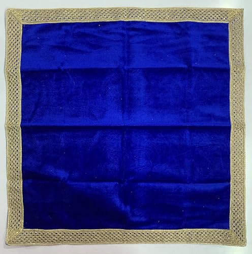 SMMS Spiritual Velvet Table Cloth Altar Tarot Spread (Blue, Small- 46cm*46cm/ 18inch*18inch) - color: Blue, size: Small- 46cm*46cm/ 18inch*18inch