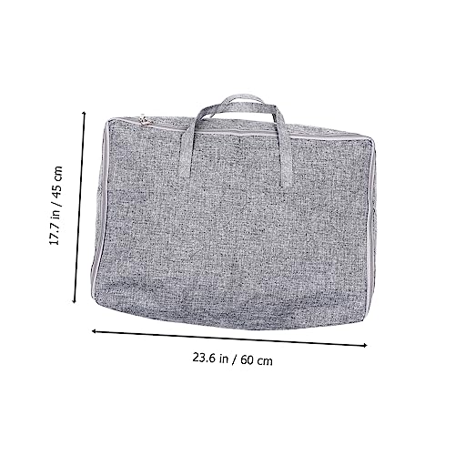 Cotton Linen Storage Bag Blanket Quilt Duffle Bag Large Capacity Easy Zipper