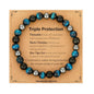 Gnamy Crystal Bracelet Gifts for Men Him- Triple Protection Hematite Black Obsidian Tiger Eye Gemstone Beaded Bracelets Birthday Healing Jewelry Gifts - style: Style 2