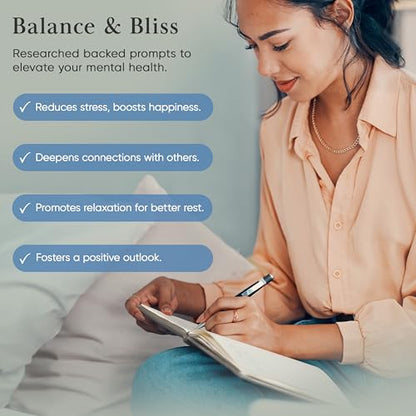 Gratitude Journal For Women & Men - Mental Health, Self Love & Self Care Journal - Blue - 5.8" x 8.3" - Mantra Planner - color: Blue