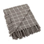 DII Transitional Checked Plaid Woven Throw, 50x60, Gray - color: Gray, size: 50x60"