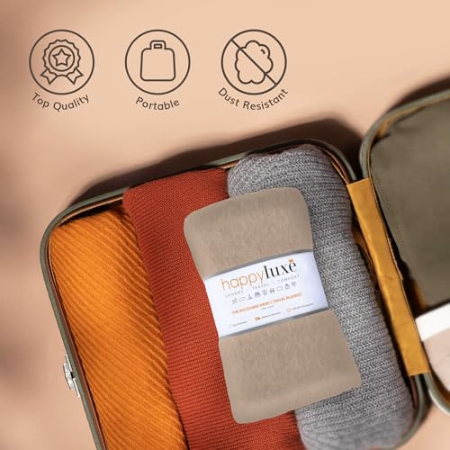 Travel Shawl Wraps for Women - 68x35in Wrap. Lightweight Pashmina, Airplane Travel Blanket Scarf. Made In USA - color: Eco Cashmere - Coyote Beige