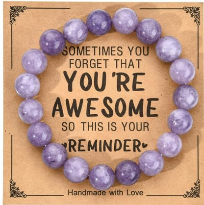Bracelets for Women Men Natural Stone Handmade Stretch Bracelet Beads Bracelet Good Luck Jewelry Gifts