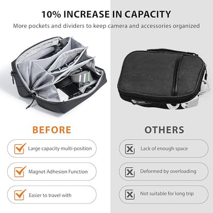Osmo Pocket 3 Carry Bag for Xtra Muse/Osmo Pocket 3/ Osmo Mobile 7P /SEAccessories, Portable Travel Large Case Waterproof Multilayer All in One Storage Bag for Insta360 Flow Pro 2